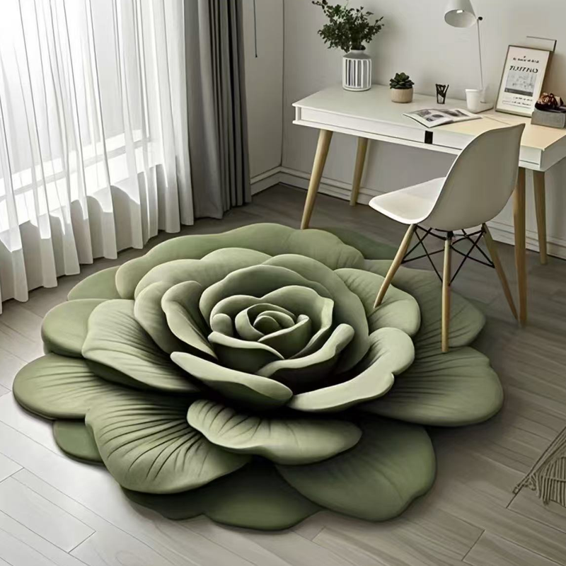 Vloermat met bloemenprint – pluche of diatomiet, antislip
