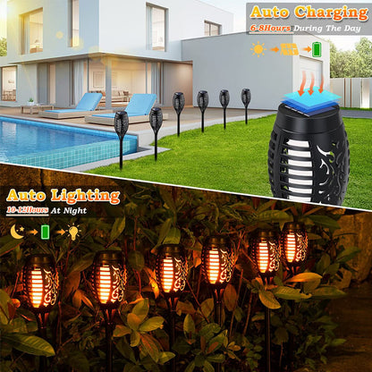Zonne-energie Tuinfakkel met Automatische Lichtsensor voor Buiten