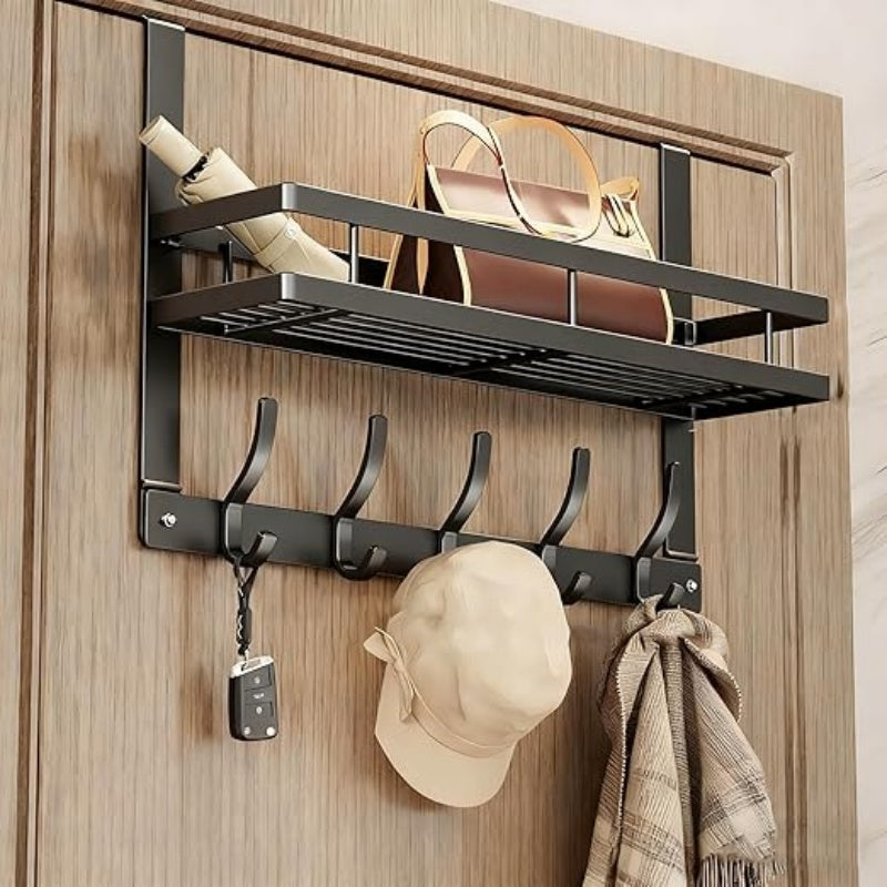 Deurorganizer met Mand en Haken – Zonder Boren of Schroeven