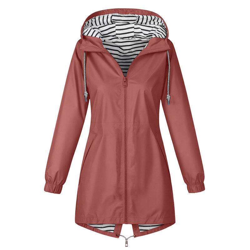 Dames outdoorjas met capuchon – waterdicht en winddicht