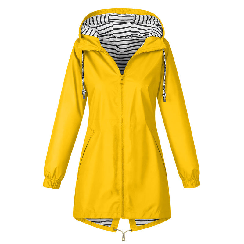 Dames outdoorjas met capuchon – waterdicht en winddicht
