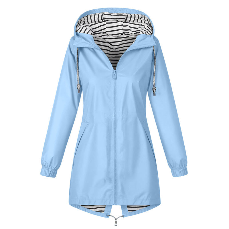Dames outdoorjas met capuchon – waterdicht en winddicht