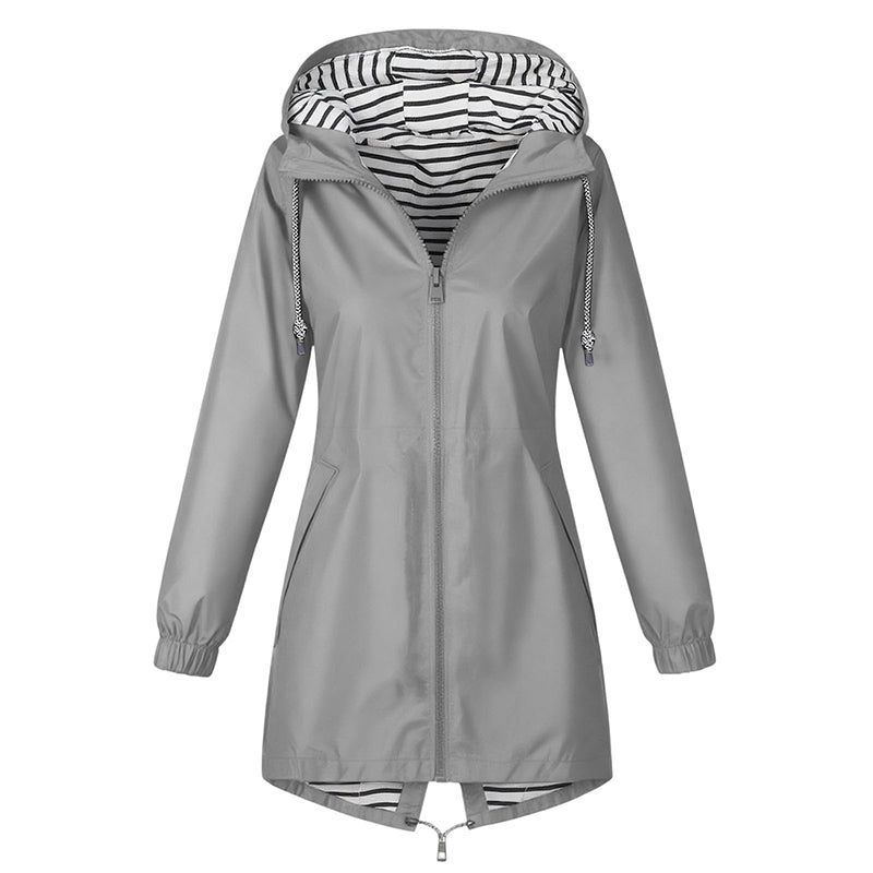 Dames outdoorjas met capuchon – waterdicht en winddicht