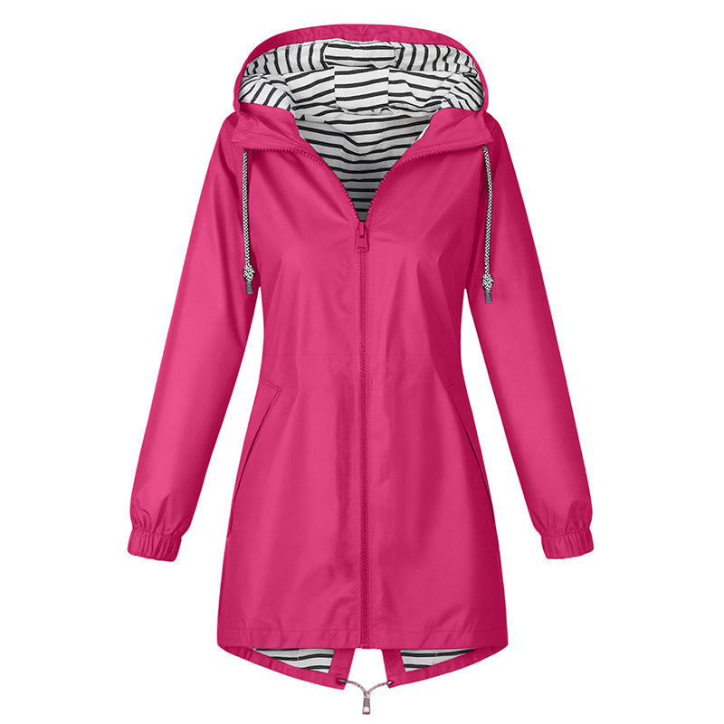 Dames outdoorjas met capuchon – waterdicht en winddicht