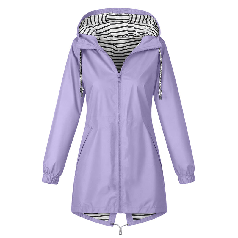 Dames outdoorjas met capuchon – waterdicht en winddicht