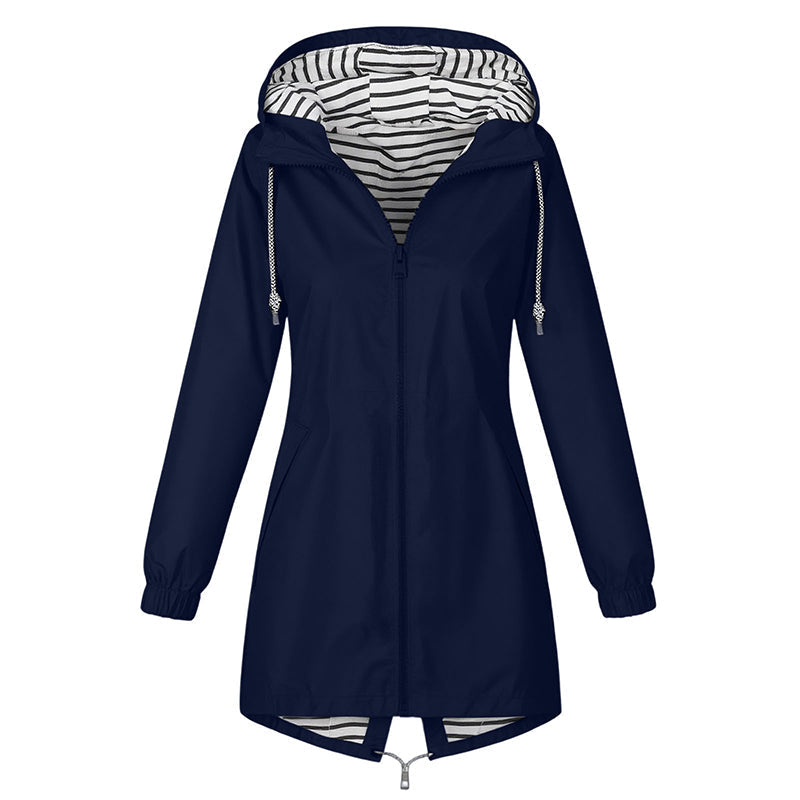 Dames outdoorjas met capuchon – waterdicht en winddicht