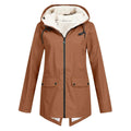Dames winterjas met capuchon en sherpa-binnenvoering – waterafstotend