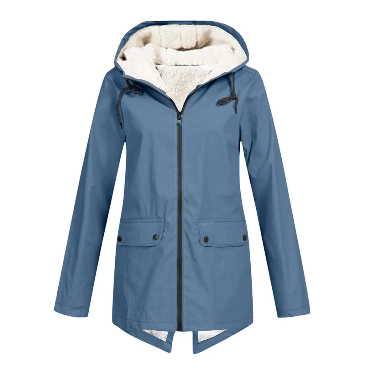 Dames winterjas met capuchon en sherpa-binnenvoering – waterafstotend