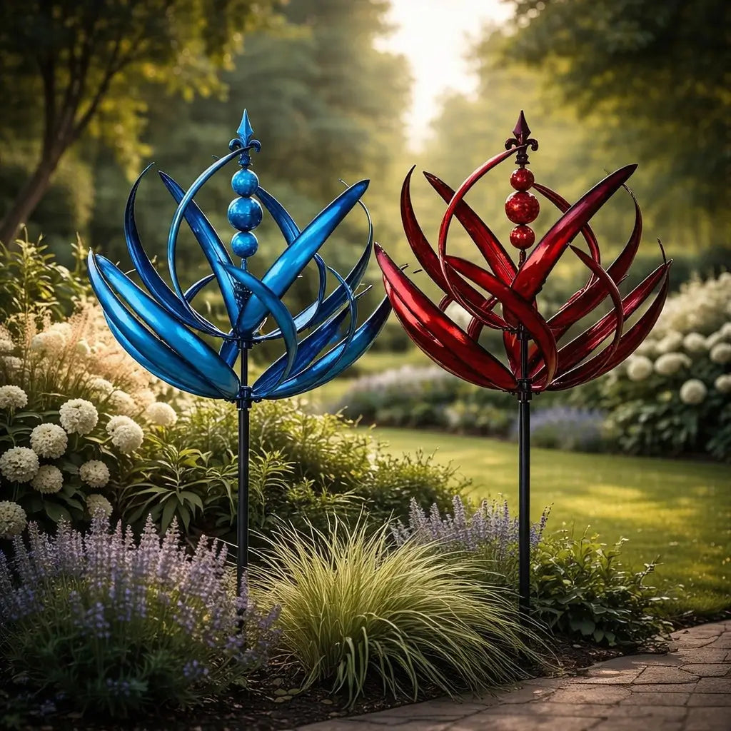 Windspel met Lotus-ontwerp voor Tuin – Roestvrij en Weerbestendig