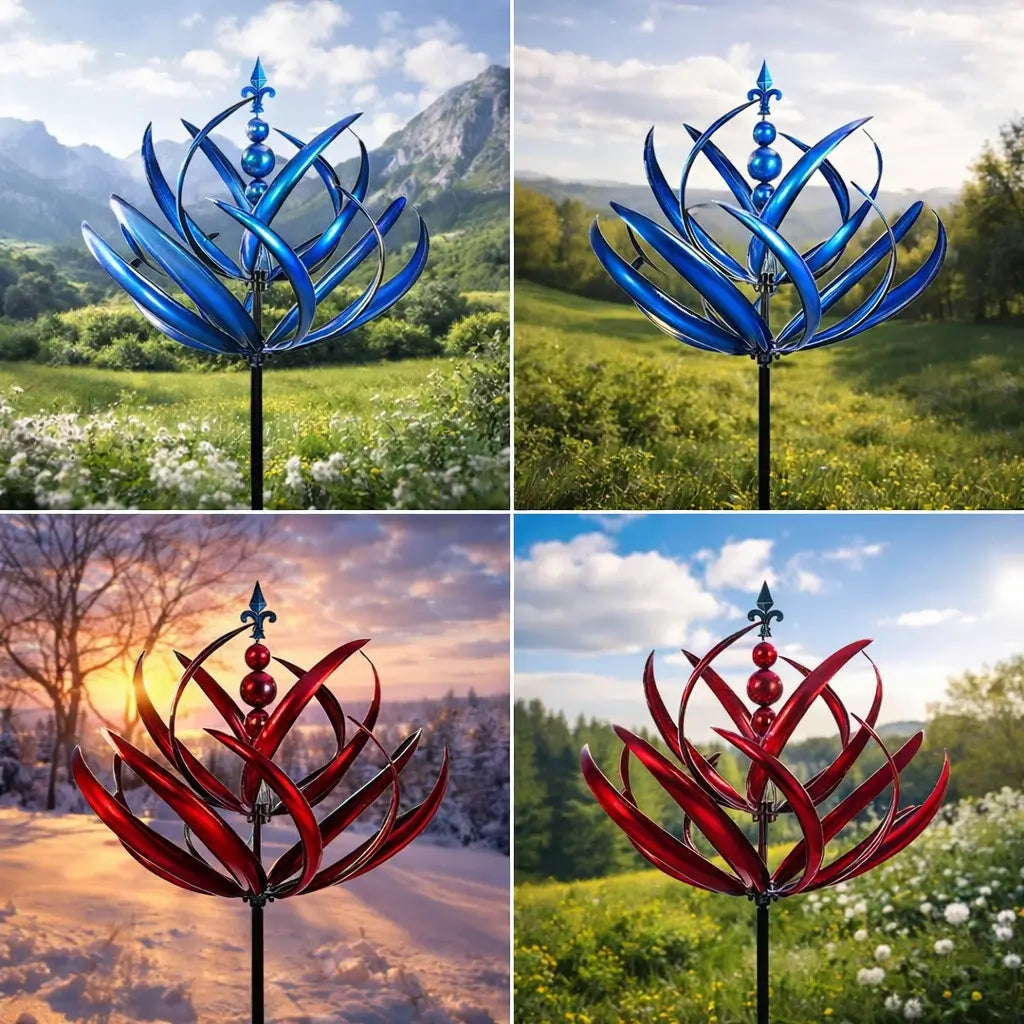 Windspel met Lotus-ontwerp voor Tuin – Roestvrij en Weerbestendig