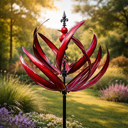 Windspel met Lotus-ontwerp voor Tuin – Roestvrij en Weerbestendig