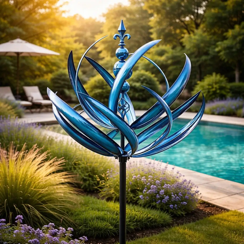 Windspel met Lotus-ontwerp voor Tuin – Roestvrij en Weerbestendig
